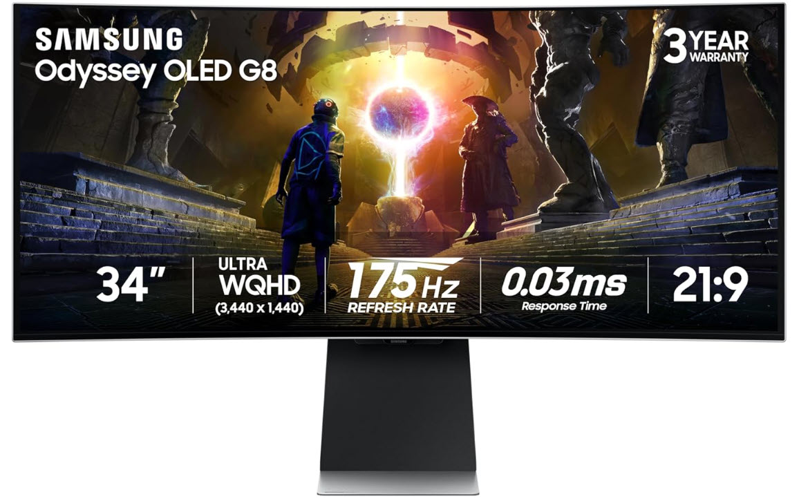 Samsung Odyssey OLED G8 G85SD 34-inch Ultrawide